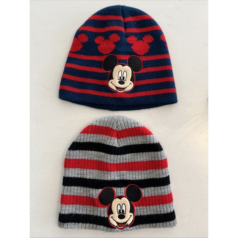 2 Disney Beanie Mickey Mouse Kids 2 Pc Winter Stocking Hat 2T 3T 4T 5T Toddler
